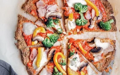 Pizza avec pâte à la courgette
